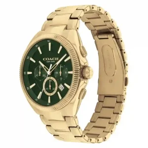 Coach Watches Round Chronograph Green Case Watch