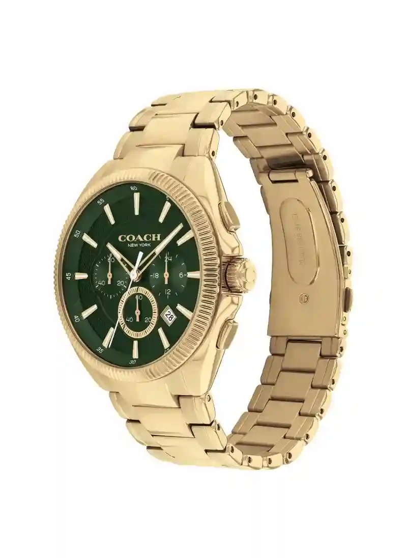 Coach Watches Round Chronograph Green Case Watch - Image 2